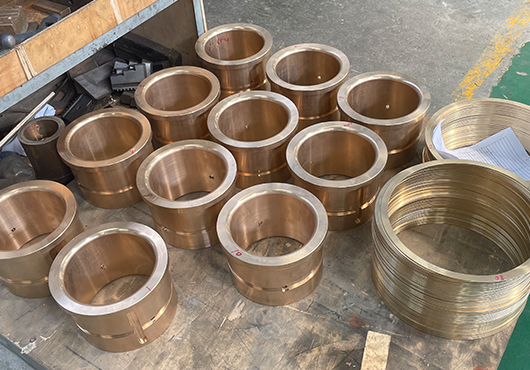 河北張總訂購的兩種規(guī)格錫青銅襯套加工完畢準備包裝發(fā)貨